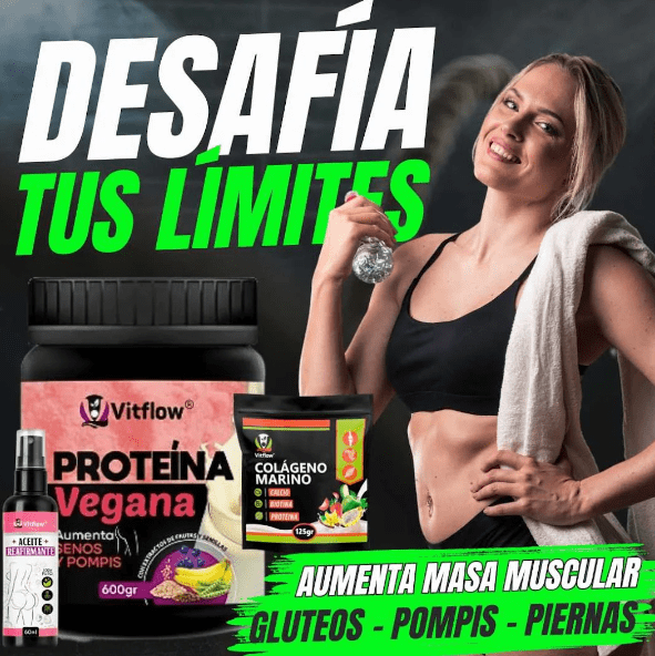 Cool Trendys Belleza 1 COMBO DE PROTEINA Proteína Vegana para mujer VITFLOW®️🤩+Colágeno y Aceite GRATIS