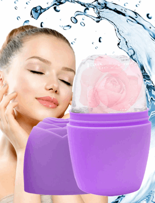 Cool Trendys Belleza morado ICE MOLD™🧊 para tratamiento facial con Hielo