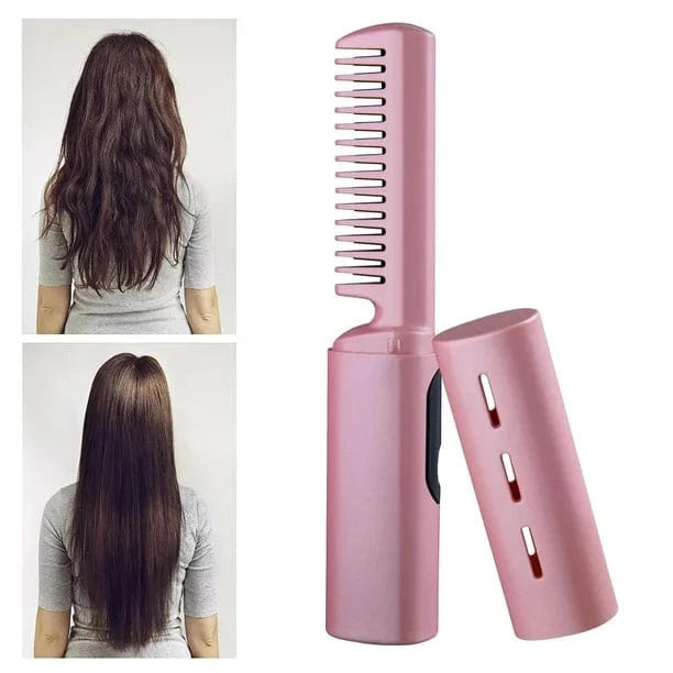 Cool Trendys ROSA PEINE ALISADOR PORTÁTIL INALÁMBRICO💯😍