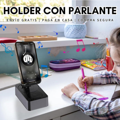 SmartHolder™ con Parlante y power bank