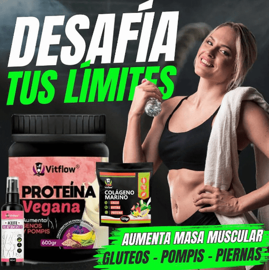 Cool Trendys Belleza 1 COMBO DE PROTEINA Proteína Vegana para mujer VITFLOW®️🤩+Colágeno y Aceite GRATIS