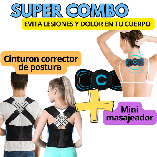 Cool Trendys Bienestar, Salud Super combo BodyRelx™ Mini Masajeador eléctrico + cinturón