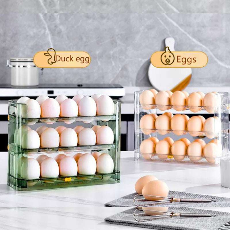 Cool Trendys Cocina Organizador de huevos™️3 Niveles x 30 Unds