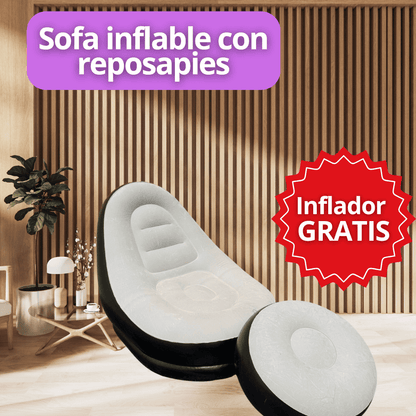 Cool Trendys Hogar NEGRO CON GRIS airlounge™sillon infable