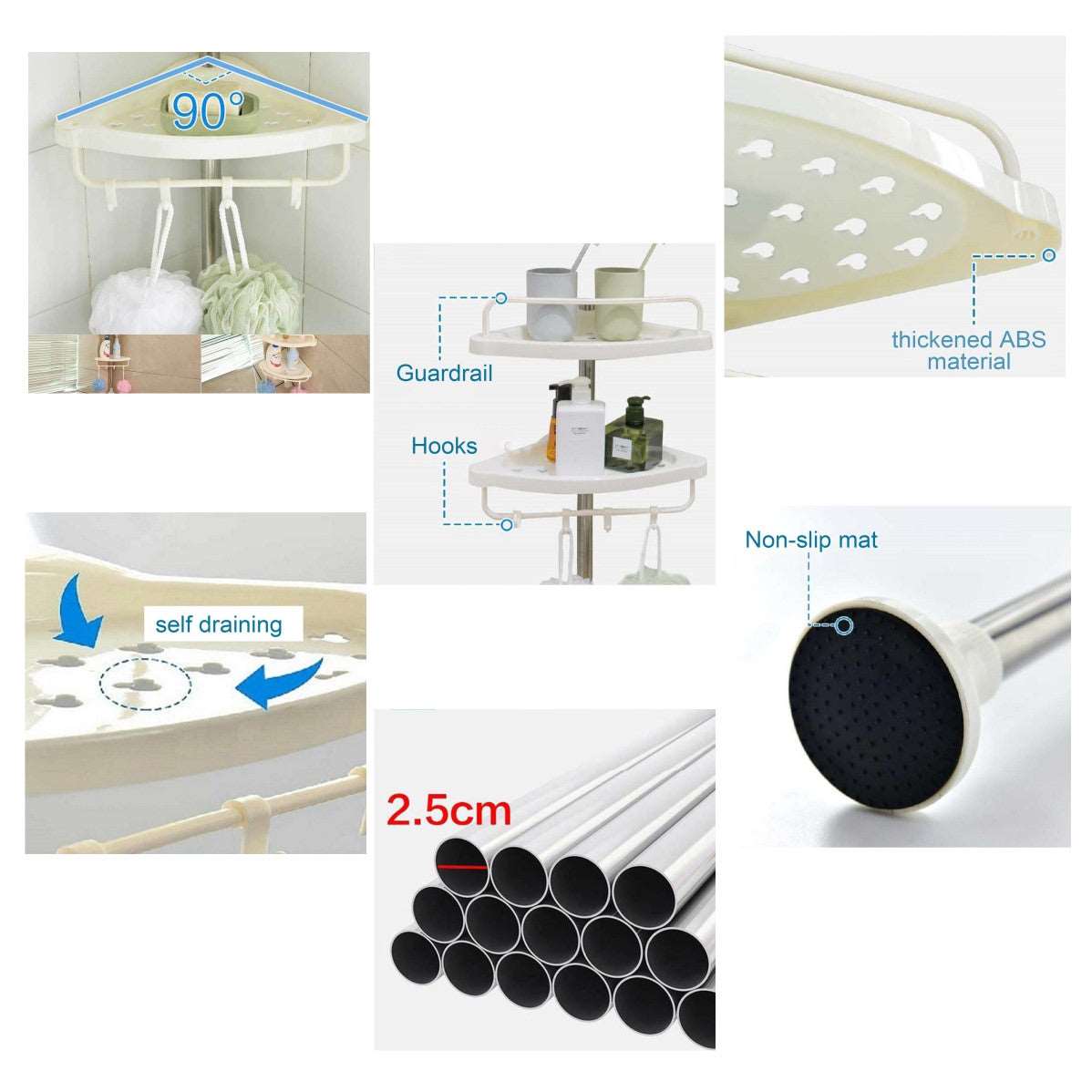 Cool Trendys Hogar Organizador de Baño esquinero