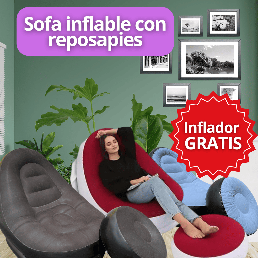 Cool Trendys Hogar ROJO CON BLANCO airlounge™sillon infable