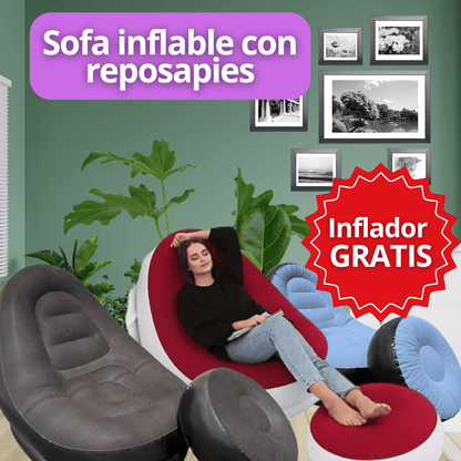 Cool Trendys Hogar ROJO CON BLANCO airlounge™sillon infable