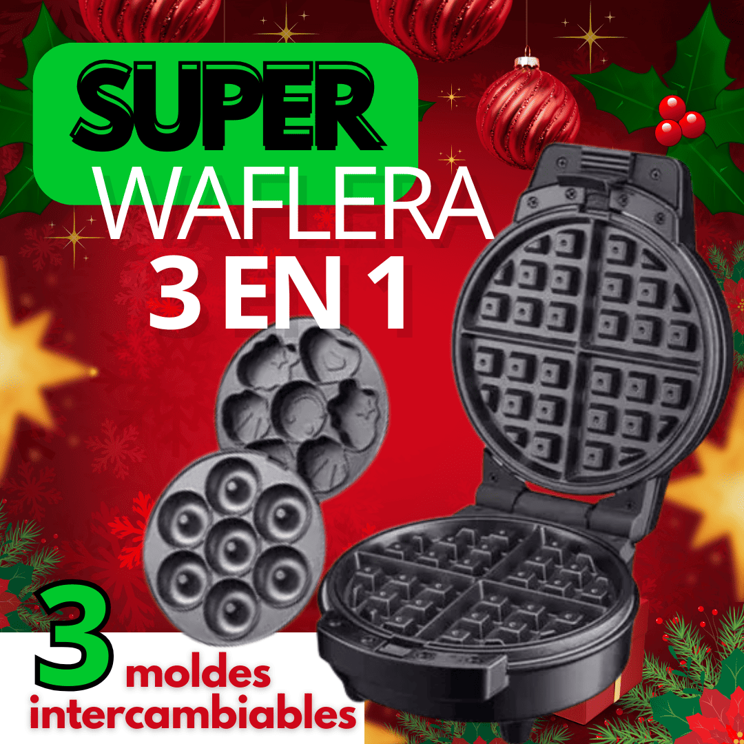 Cool Trendys Hogar Waflera navideña🎅 3 en 1
