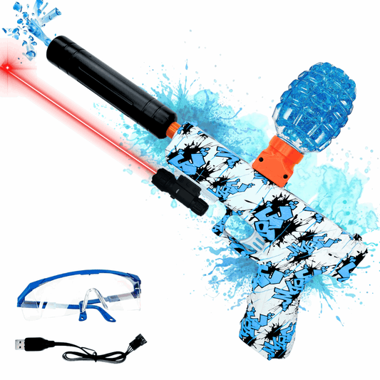 Cool Trendys Jugueteria PISTOLA DE HIDROGEL AUTOMÁTICA CON LÁSER