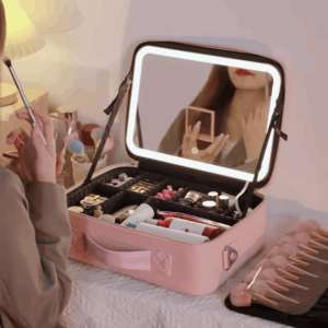Cool Trendys ROSADO Cosmetiquera con luz LED🌟