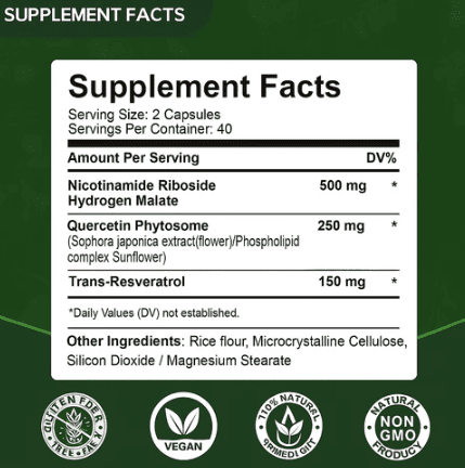 Cool Trendys Salud NAD + RESVERATROL - 80 CAPSULAS | Antienvejecimiento Liposomal